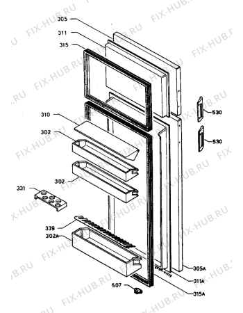 Взрыв-схема холодильника Castor CM324DT - Схема узла Refrigerator door